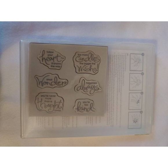 Stampin up Whimsical Words set of 6 stamps unmounted Pre owned - Picture 2 of 3